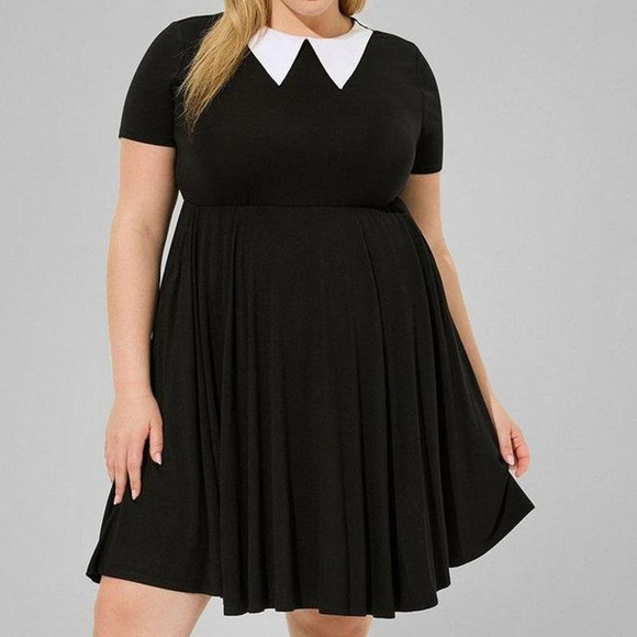 Torrid 1 (1X 14/16) Goth Gothic Girl Collared Cosplay Costume Dress Halloween - Picture 2 of 3